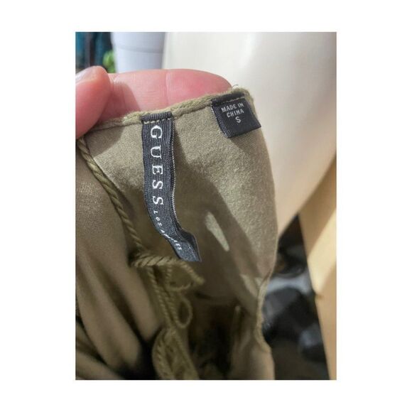 Guess Los Angeles Chevron Knit Maxi Slip Dress Green Sz S - Picture 12 of 13